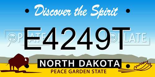 E4249T North Dakota License Plate