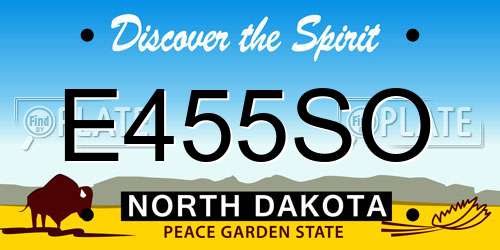 E455SO North Dakota License Plate