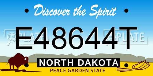 E48644T North Dakota License Plate