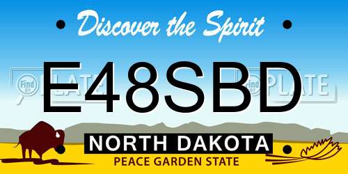 E48SBD North Dakota License Plate