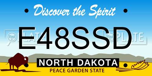 E48SSD North Dakota License Plate
