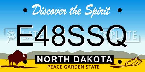 E48SSQ North Dakota License Plate