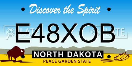 E48XOB North Dakota License Plate