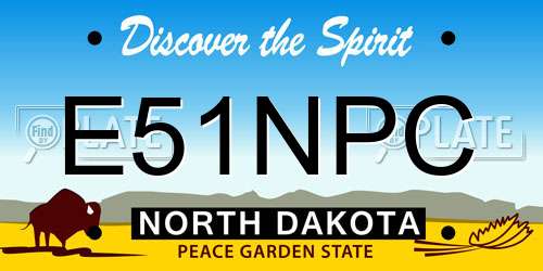 E51NPC North Dakota License Plate