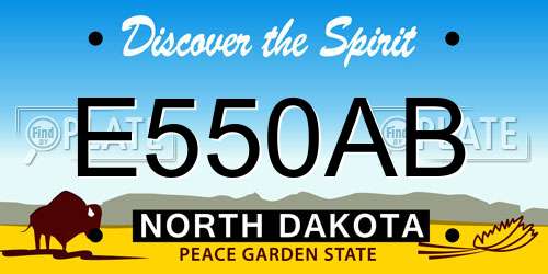 E550AB North Dakota License Plate