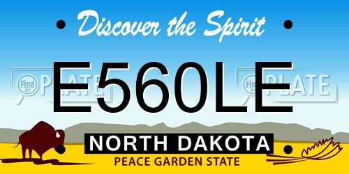 E560LE North Dakota License Plate