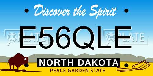 E56QLE North Dakota License Plate