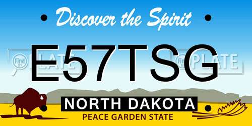 E57TSG North Dakota License Plate