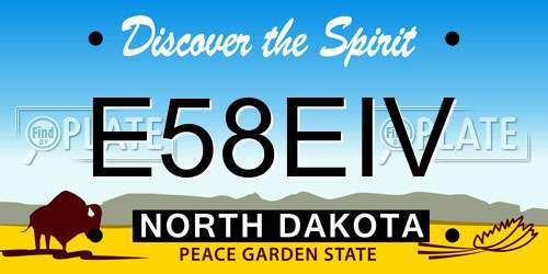 E58EIV North Dakota License Plate