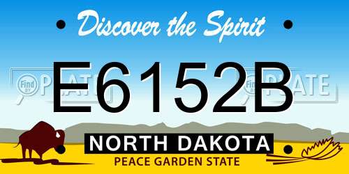 E6152B North Dakota License Plate