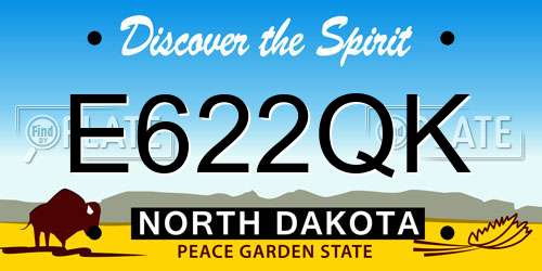 E622QK North Dakota License Plate