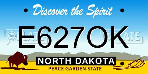 E627OK North Dakota License Plate