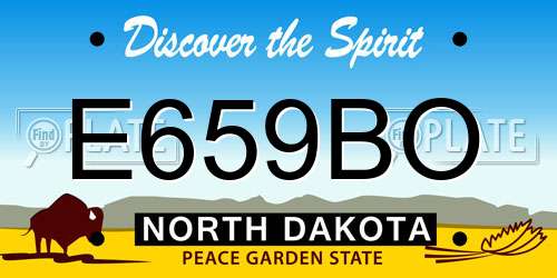 E659BO North Dakota License Plate