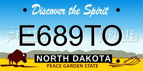 E689TO North Dakota License Plate