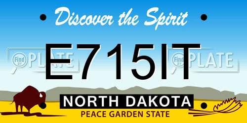 E715IT North Dakota License Plate