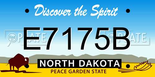 E7175B North Dakota License Plate