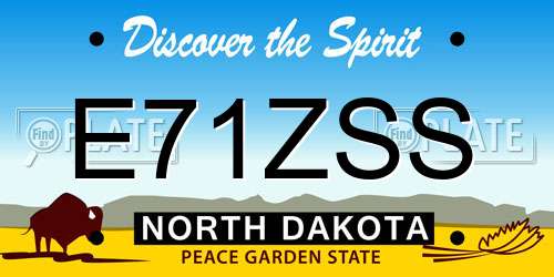 E71ZSS North Dakota License Plate