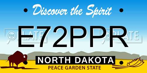 E72PPR North Dakota License Plate