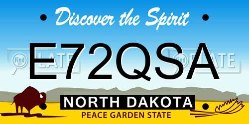 E72QSA North Dakota License Plate
