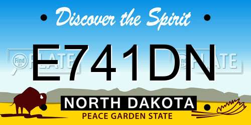 E741DN North Dakota License Plate