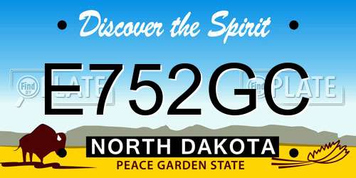 E752GC North Dakota License Plate