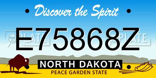 E75868Z North Dakota License Plate