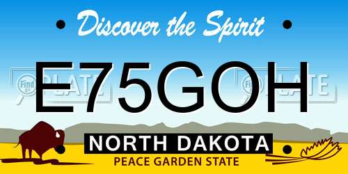 E75GOH North Dakota License Plate