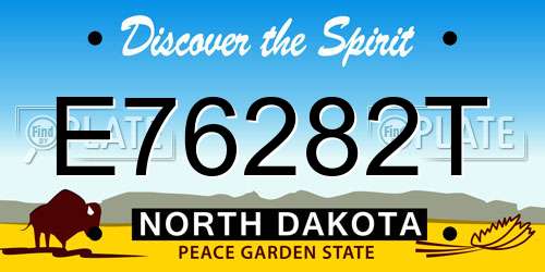 E76282T North Dakota License Plate