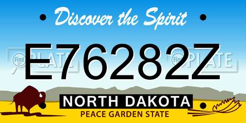 E76282Z North Dakota License Plate