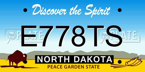 E778TS North Dakota License Plate