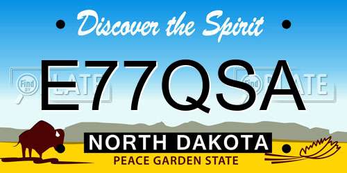 E77QSA North Dakota License Plate