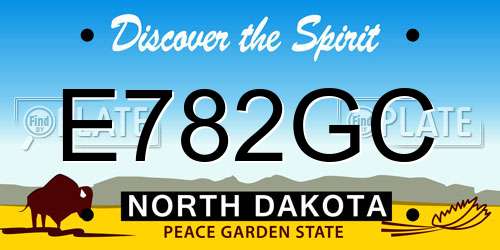 E782GC North Dakota License Plate