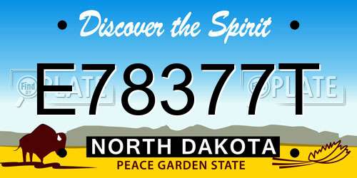 E78377T North Dakota License Plate