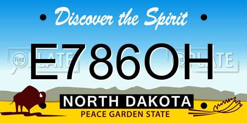 E786OH North Dakota License Plate