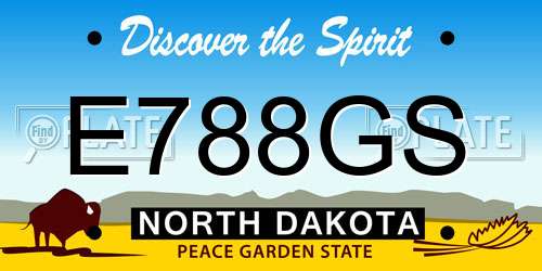 E788GS North Dakota License Plate