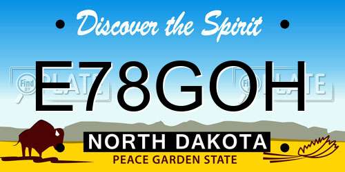 E78GOH North Dakota License Plate
