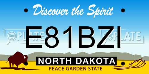 E81BZI North Dakota License Plate