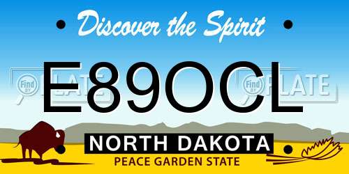 E89OCL North Dakota License Plate
