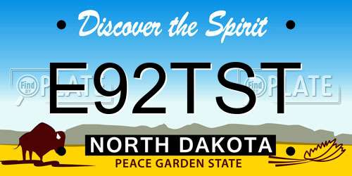 E92TST North Dakota License Plate