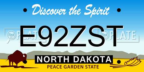 E92ZST North Dakota License Plate
