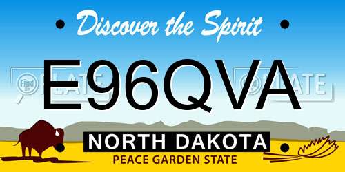 E96QVA North Dakota License Plate