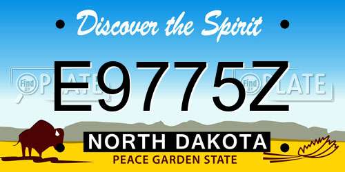 E9775Z North Dakota License Plate