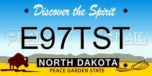 E97TST North Dakota License Plate