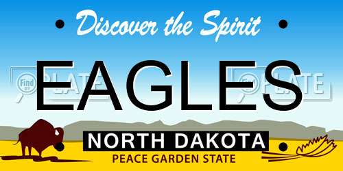EAGLES North Dakota License Plate