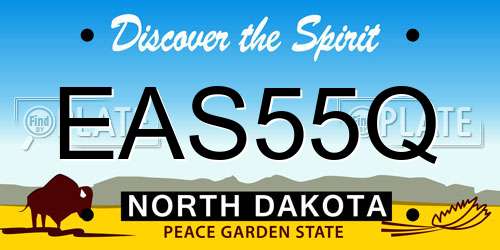 EAS55Q North Dakota License Plate