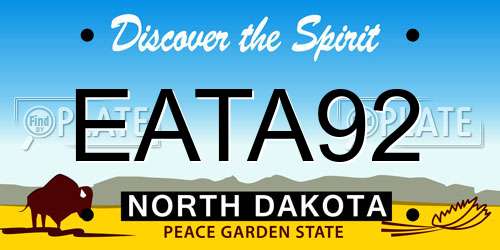 EATA92 North Dakota License Plate