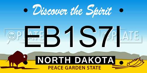 EB1S7I North Dakota License Plate