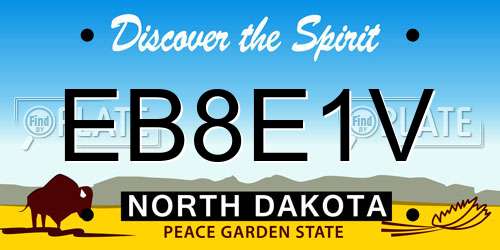 EB8E1V North Dakota License Plate