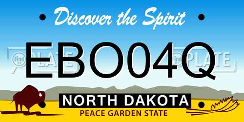 EBO04Q North Dakota License Plate