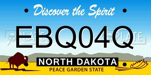 EBQ04Q North Dakota License Plate